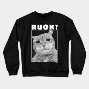 Concerned Cat Crewneck Sweatshirt